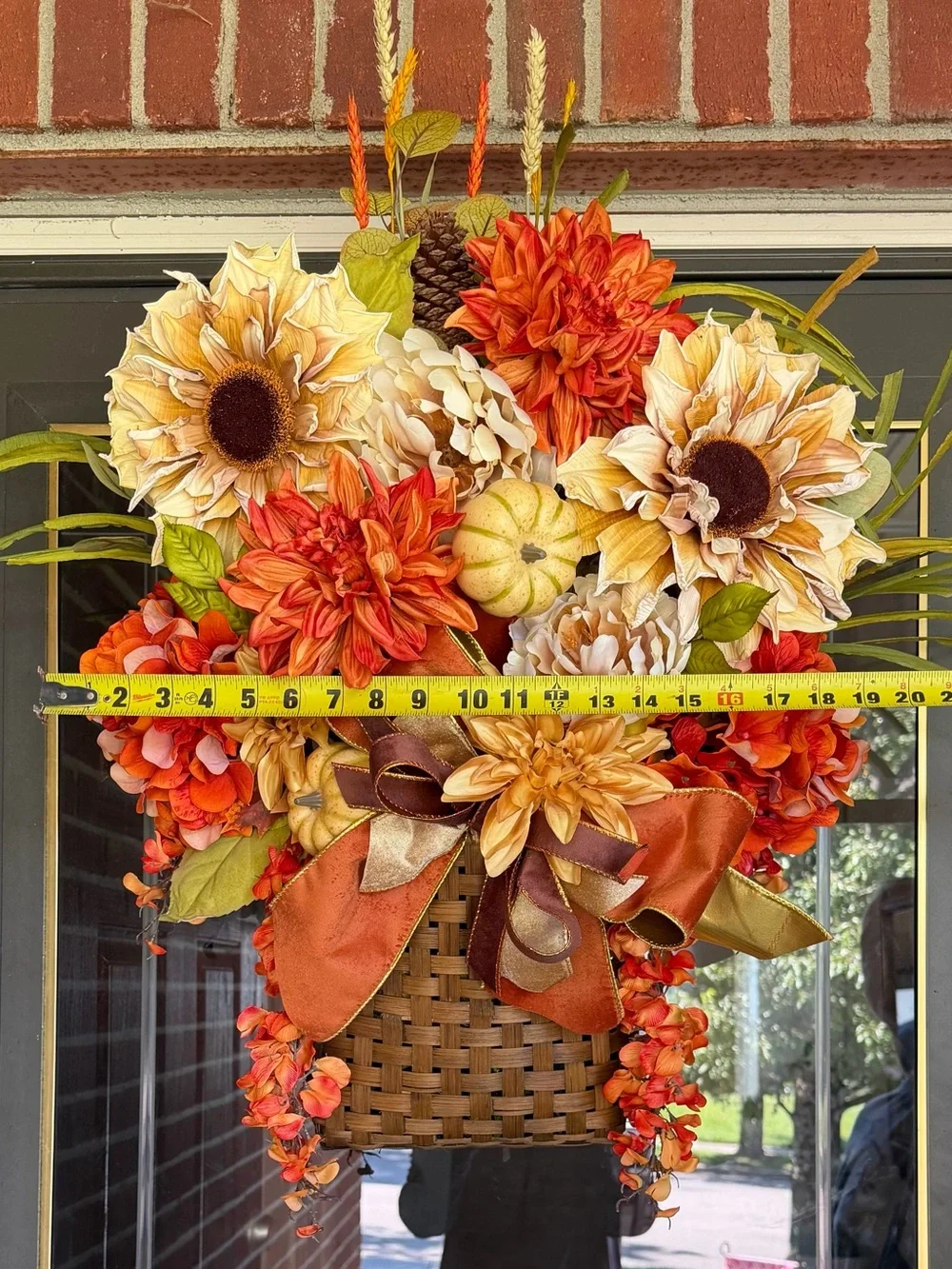 New Handmade Fall Basket Wreath